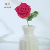 Flor de Hilo de Rosa de Jamaica Tejida a Mano Flor Artificial Flor Artificial Decoración de Ramo DIY Producto Semiterminado Venta al por Mayor Regalo del Día del Maestro
