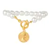 Collar de Perlas de Moneda Vintage Transfronterizo Colgante Pulsera Estilo Bohemio Ins Joyería Europea y Americana Venta Caliente Transfronteriza
