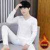 [Duomai] Traje Térmico de Terciopelo Doble Cara para Hombre Cuello Ropa Interior Térmica Forro Polar Engrosado Traje Base Térmico