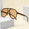 Gafas de Sol Estilo Aviador Doble Puente Europeas y Americanas 2026 Nuevas Gafas de Sol Retro Estilo Ins Armazón Grande Gafas de Sol de Moda