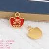 Pingente estilo nacional acessórios para joias diy areia Lingote da sorte dourado etiqueta de laço pulseira corda de cabelo pingente de liga