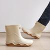 Botas de lluvia de caña media transfronterizas para hombre, impermeables, antideslizantes, para pesca, para lavado de autos, con forro polar, cálidas, zapatos de agua, botas de lluvia de goma para acampar