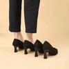 Zapatos Negros Elegantes de Tacón Alto para Mujer, Otoño 2025 Nuevos Versátiles Profesionales de Moda Puntiagudos de Tacón Alto