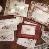 Set Romántico Soñador de Papel y Sobres de Rosa Afectuosa Retro Literario Ritual de Carta de Amor Papel de Carta Manuscrito