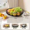 Estante de Almacenamiento para Cesta de Frutas Sala de Estar del Hogar Mesa de Café Escritorio Estante de Almacenamiento para Plato de Frutas Plato de Exhibición de Frutas y Snacks de Múltiples Capas