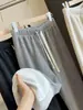 Sensação Preguiçosa e Relaxada Mais Veludo e Acolchoado Arroz Pegajoso Calças de Pernas Largas para Mulheres Outono/Inverno Nova Chegada Bom Caimento Emagrecimento Reto Casual Calças Longas