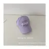 Gorra bordada con letra estilo coreano para niños, gorra simple versátil para el sol, gorra de béisbol con forma cóncava para niños y niñas