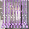 Cortina de Cuentas Decorativas de Cristal para Separador de Sala de Estar, Pantalla y Separador de Puerta a Puerta, Adecuada para Pasillo, Baño y Entrada, No Requiere Taladrar