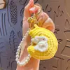 Lindo Colgante Llavero Conejo Mooncake para el Festival de Mediados de Otoño, Adorno para Mochila Escolar Femenina, Decoración de Coche, Regalo Pequeño