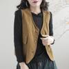 Chaleco Mujer Otoño Nuevo Top Holgado Casual Sin Mangas Color Sólido Corto Moderno Ropa de Mujer Chaqueta Hombro Descubierto