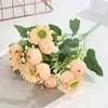 Decoración para el Hogar Flores Artificiales, Capullos Pequeños de Margarita, Decoración Suave de Interior, Arreglos Florales, Pared de Fondo para Bodas, Arreglos Florales al por Mayor