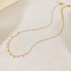 OPK Collar Simple de Moda Transfronteriza de Alta Gama Temperamento Femenino Combinable Diseño de Acero Inoxidable Cadena para Clavícula con Forma de Gota de Agua