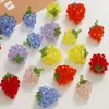 Verano lindo tridimensional cristal grande fresa diy tejido a mano cuentas pasador para el pelo accesorios para el cabello aretes material para mujer venta al por mayor