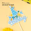 Toppers Decorativos para Pasteles Estilo Ins Coreano Retro Inserts para Pasteles Decoración de Mesa de Postres Inserts Bandera Estilo Sombrero de Fiesta