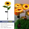Luces Solares Transfronterizas, Luces de Jardín Insertadas en el Suelo, Lirios Araña, Girasoles, Rosas, Flores Artificiales, Dientes de León, Guirnaldas de Cable de Cobre para Césped