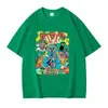 Camiseta de Manga Corta Estampada de Color Puro Cómoda y Transpirable para el Verano 2025 Nueva Tendencia Algodón Puro Cuello Redondo Pulóver Talla Grande