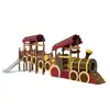 Escorregador Combinado de Madeira, Escorregador Externo, Instalações de Playground Externo para Crianças, Equipamentos de Playground, Escorregador de Escalada Seguro e Estável