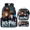 Mochila escolar de tres piezas Harry Potter mochila casual para estudiantes hombres y mujeres impresión mochila de gran capacidad para exteriores