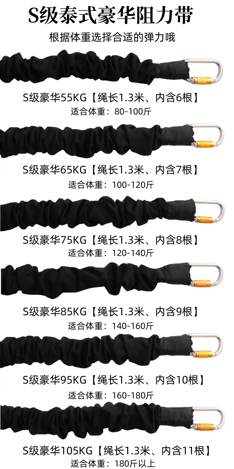 1.3米黑色阻力带