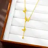 Colar com Pingente de Borboleta em Ouro de Areia Vietnamita Corrente de Clavícula Estilo Simples Versátil Tendência Cor Duradoura Joias de Yiwu