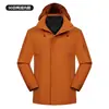 Colección de otoño e invierno: conjunto de ropa de trabajo para exteriores de dos piezas con bolsillos tridimensionales curvos en los brazos, personalizable con un logotipo; chaqueta para deportes al aire libre y montañismo