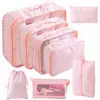 Conjunto de Armazenamento para Viagem Amazon Bolsa de Armazenamento para Viagem Conjunto de Oito Peças Bolsa de Armazenamento para Organização de Roupas de Viagem