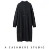 Cárdigan de punto casual de estilo coreano de nicho para mujer, suéter largo, nuevo abrigo de cachemira de otoño, prenda exterior holgada