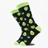 Calcetines de Algodón Personalizados de Tobillo Medio Estilo Nuevo Transfronterizos, Calcetines Jacquard Serie Frutas, Calcetines de Exportación Modernos para Hombre y Mujer, Fabricante de Calcetines de Amazon