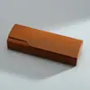 Fabricante de Estojo Personalizado para Óculos Atacado Estojo para Óculos de Miopia e Leitura Ferro Artesanal Grão de Madeira Abertura Pequena Estoque Pronto Fornecimento