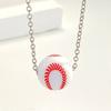 Colar de Rugby Estilo Europeu e Americano para Mulheres, Design Moderno e Único, Acessórios de Joalheria para Copa do Mundo de Futebol e Badminton