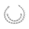 Novo Colar de Corrente Redonda Emendada com Pérola Artificial Cravejado de Diamantes, Acessórios Retro Artísticos Unissex com Diamantes Completos Atacado