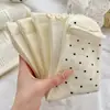 Meias de algodão de Xinjiang estilo coreano para outono e inverno, de cano médio, cor sólida, poá, fofas, com barra franzida, versáteis, estilo japonês e adequadas para um look preppy