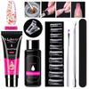 Set de pegamento para extensión de uñas de cristal para manicura de 7 piezas transfronterizo, herramientas para manicura de cabello lacio listas de fábrica