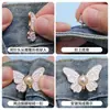 Hebilla de Cintura de Mariposa con Patrón de Perlas Ajuste de Cintura de Jeans Botón Fijo Pantalones Demasiado Grandes Se Pueden Ajustar a un Tamaño Más Pequeño Sin Perforar Agujeros