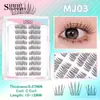 Pestañas Postizas Individuales Autoadhesivas 10 Filas No Requieren Pegamento Pestañas de Racimo Naturales Moda Extensión de Pestañas para Maquillaje Diario