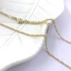 Collar de cadena fina con forma de onda de agua, chapado en oro real, cadena de clavícula, cadena terminada, venta directa de fábrica al por mayor
