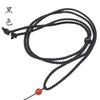 Colgante de collar de jade tejido a mano con cuerda roja y cuentas superiores ajustables para hacer joyas, ideal para colgar en el cuello.
