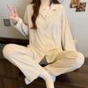 Pijamas casuales sencillos para mujer, primavera y otoño, nuevo cárdigan coreano de manga larga, traje de alta gama, ropa para el hogar al por mayor