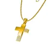 2025 Nuevo Collar de Suéter de Acero de Titanio con Cruz Incrustada de Diamantes para Mujer Cadena de Suéter de Lujo Ligero Accesorios de Cadena de Clavícula de Alta Gama