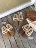 Gu Yun, Zapatos Birkan para Mujer Otoño e Invierno 2024 Cuero Mate Vintage Lindo Feo ins Forrados de Felpa Pantuflas Perezosas Moda para Mujer