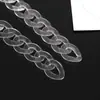 17*27mm hebilla de cadena acrílica transparente material para accesorios de joyería DIY llavero bolsa carcasa de teléfono móvil