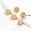 Colgante de Joyería Passepartout Micro-Incrustado en Oro Real de 18K con Zircón Blanco Exquisito Colgante de Cuentas de la Fortuna con Engranajes Accesorio de Joyería C45