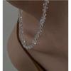 Cadena clavicular de cristal al vacío con cuentas, collar brillante, collar apilado de moda para mujer, estilo frío ins para mujer 188