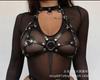 Nova Moda Europeia e Americana Suprimentos Sexuais Sexy Slim-Fit Conjunto Amarrado Couro Bound Terno Punk Cinto Vazado