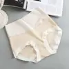 Novas cuecas femininas de algodão com cintura alta, algodão com fios, contraste de cores, levantamento de quadril, abdômen, paclitaxel, antibacteriano, calcinhas de virilha