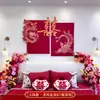 Set de decoración para habitación de boda, pegatinas 3D de dragón y fénix con caracteres de felicidad para decorar las paredes de los dormitorios y salas de estar de los novios