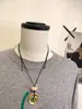 Collar Largo con Colgante de Agujero de Viento Escarchado para Mujer Nuevo Estilo Chino Diseño de Lujo Ligero Cadena de Suéter Deslizante de Gama Alta de Nicho