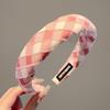 Faixa de cabeça rosa super fada com caveira top headband feminino 2023 Nova elegante faixa de cabelo para alisar borda larga grampo para lavar o rosto coque de cabelo