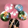 Globo de película de aluminio de dibujos animados sosteniendo 18 pulgadas apertura escolar de jardín de infantes centro comercial 61 juguetes para niños para empujar pequeños regalos