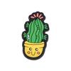 Cactus de dibujos animados lindo PVC plástico blando epoxi hebilla decorativa desmontable zapatos de agujeros flor hebilla para zapatos accesorios DIY transfronterizos
